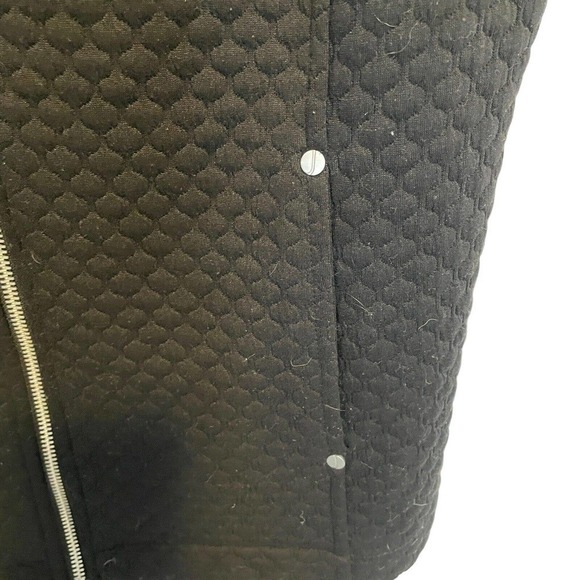 JONES New York Quilted Vest Black front pockets full zip mandarin collar Sz S - Picture 5 of 7